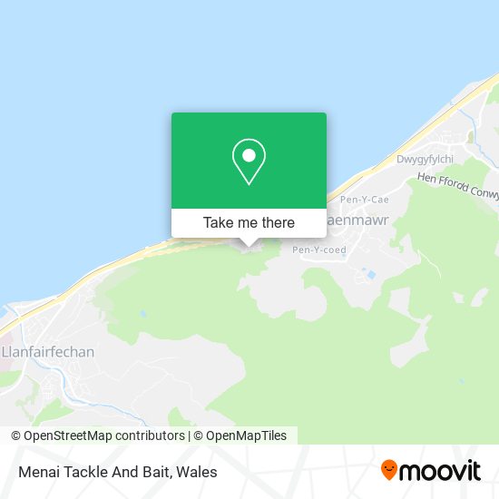 Menai Tackle And Bait map