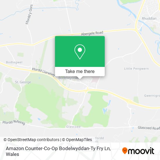 Amazon Counter-Co-Op Bodelwyddan-Ty Fry Ln map