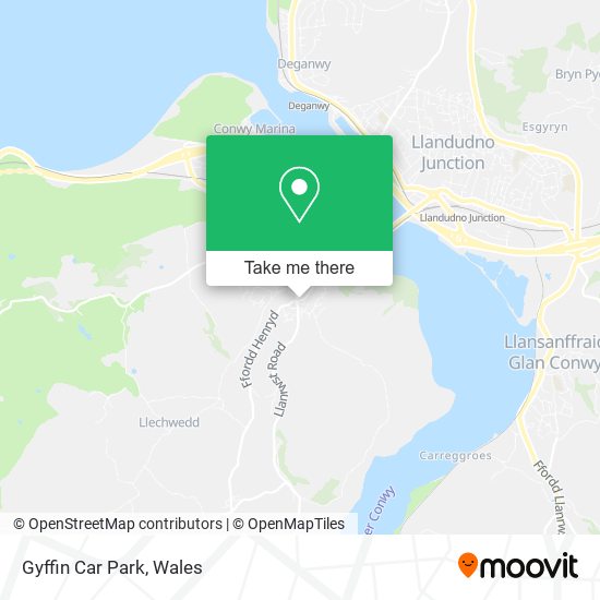 Gyffin Car Park map