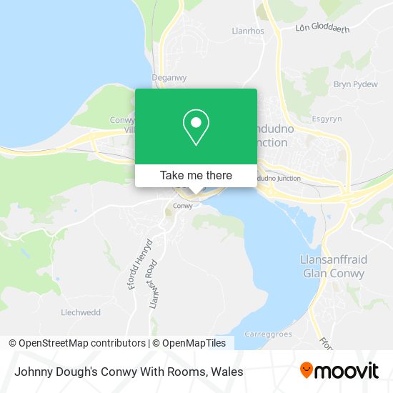 Johnny Dough's Conwy With Rooms map