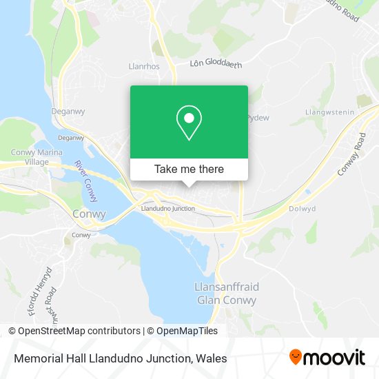 Memorial Hall Llandudno Junction map