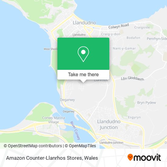 Amazon Counter-Llanrhos Stores map