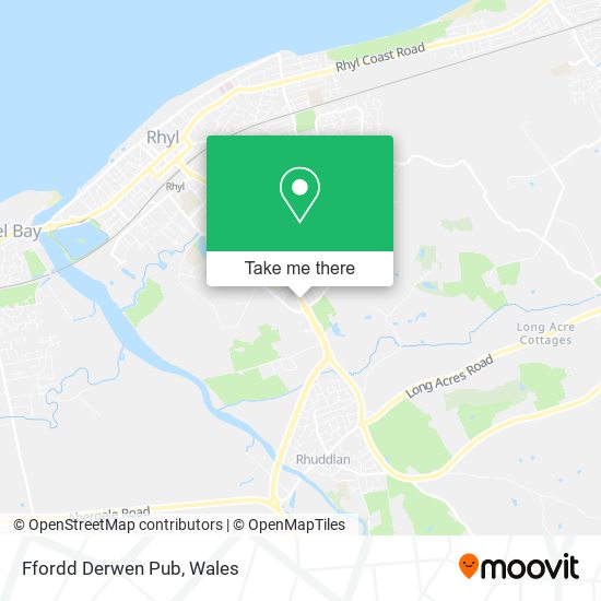 Ffordd Derwen Pub map