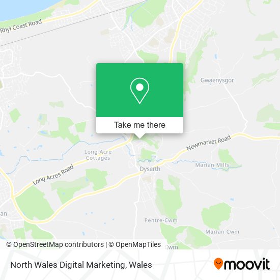 North Wales Digital Marketing map