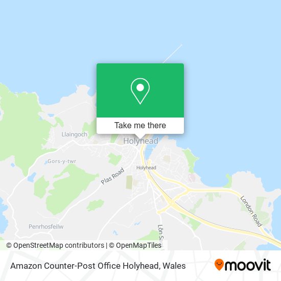 Amazon Counter-Post Office Holyhead map