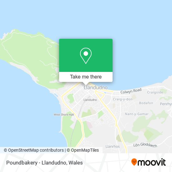Poundbakery - Llandudno map