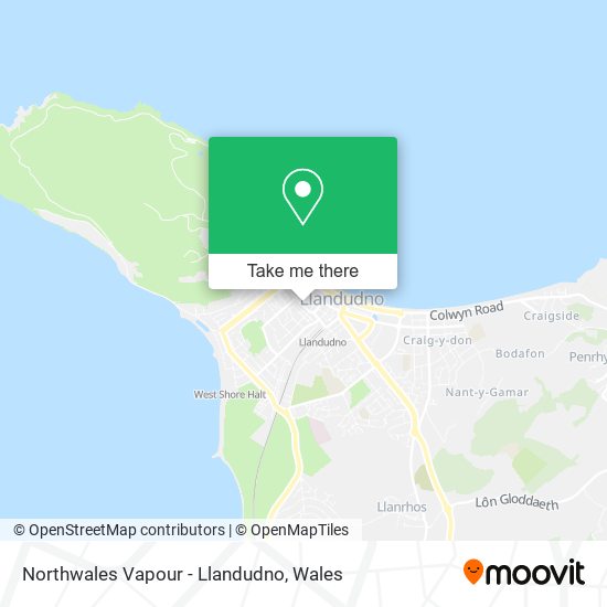 Northwales Vapour - Llandudno map