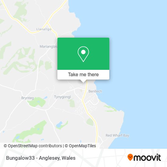 Bungalow33 - Anglesey map