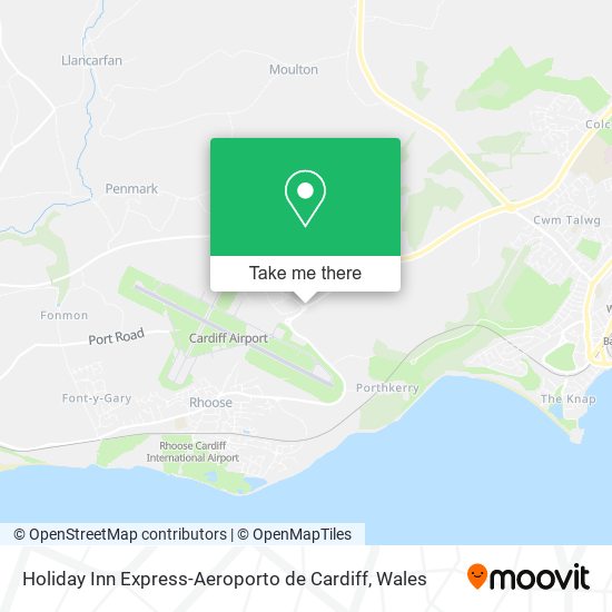 Holiday Inn Express-Aeroporto de Cardiff map