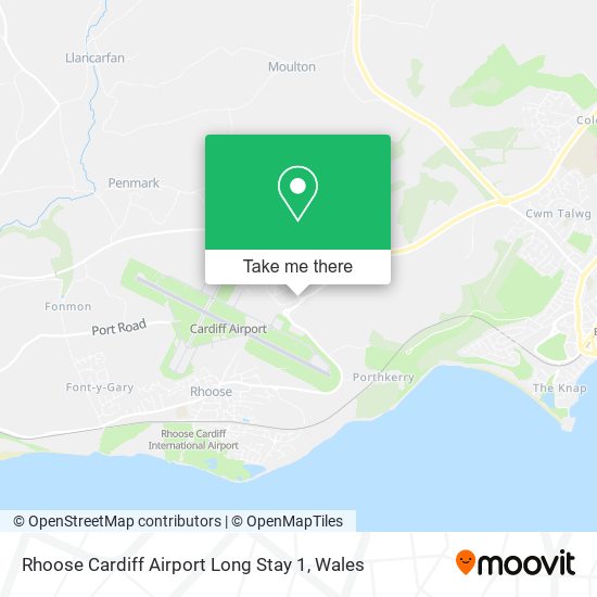 Rhoose Cardiff Airport Long Stay 1 map
