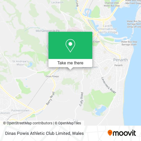 Dinas Powis Athletic Club Limited map