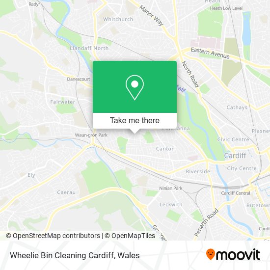 Wheelie Bin Cleaning Cardiff map
