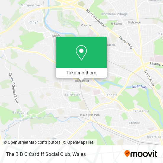 The B B C Cardiff Social Club map