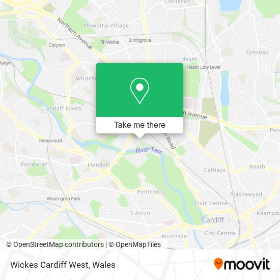 Wickes Cardiff West map