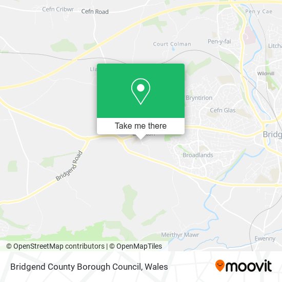 Bridgend County Borough Council map