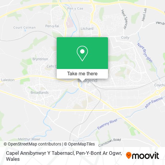 Capel Annibynwyr Y Tabernacl, Pen-Y-Bont Ar Ogwr map