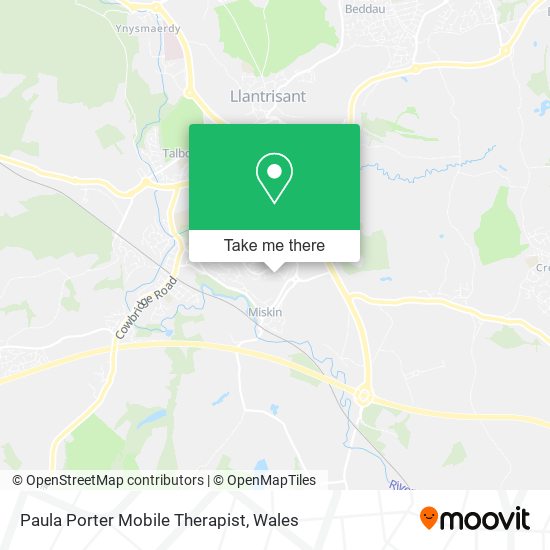 Paula Porter Mobile Therapist map