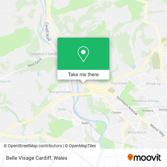 Belle Visage Cardiff map