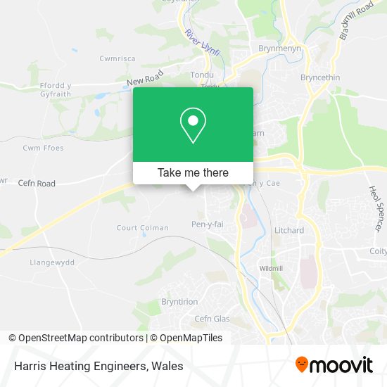 Harris Heating Engineers map