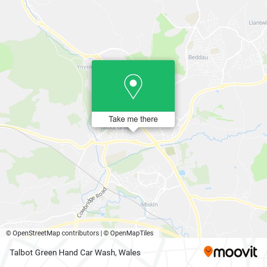 Talbot Green Hand Car Wash map