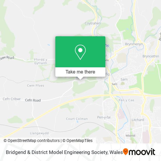 Bridgend & District Model Engineering Society map