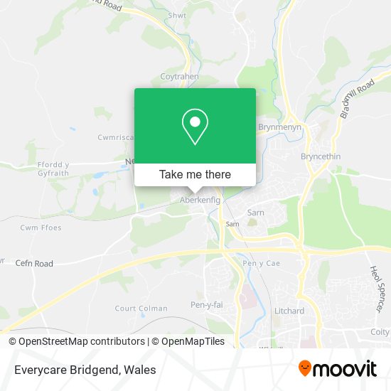 Everycare Bridgend map