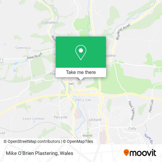 Mike O'Brien Plastering map