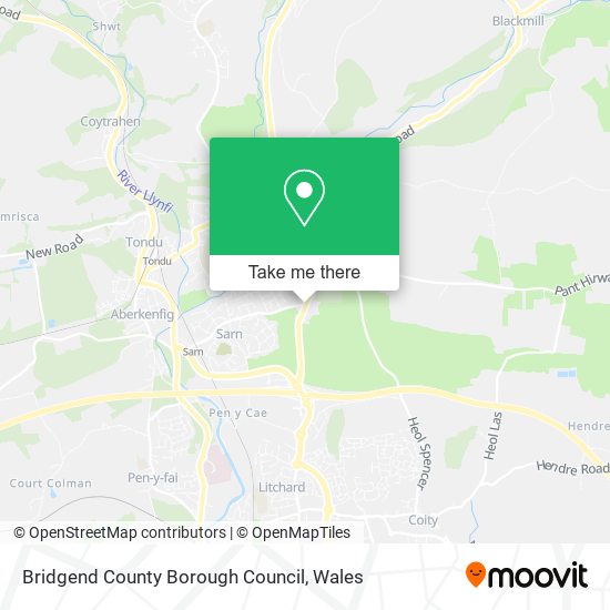 Bridgend County Borough Council map