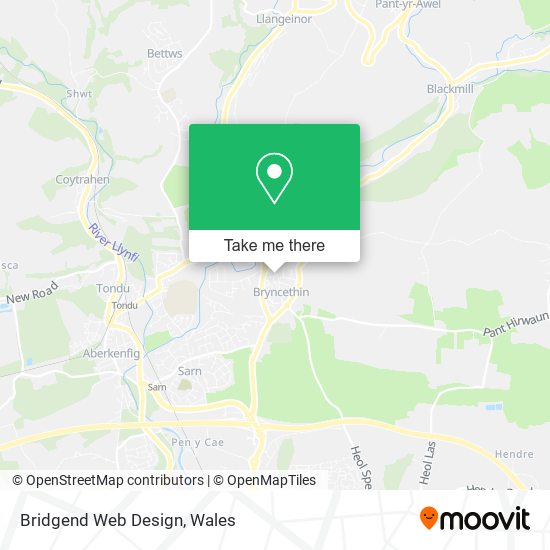 Bridgend Web Design map