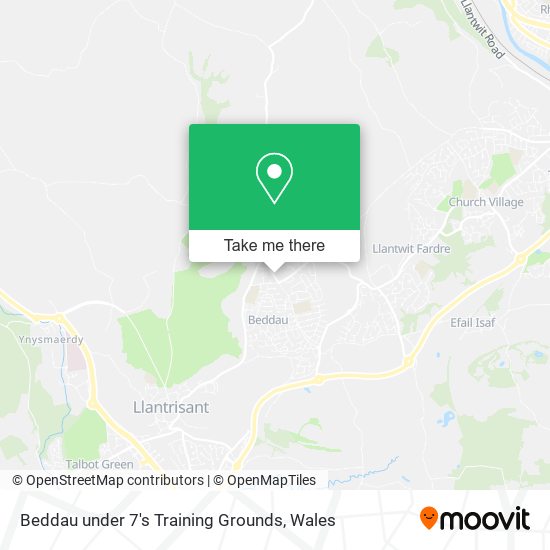 Beddau under 7's Training Grounds map