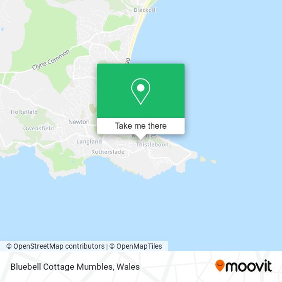 Bluebell Cottage Mumbles map