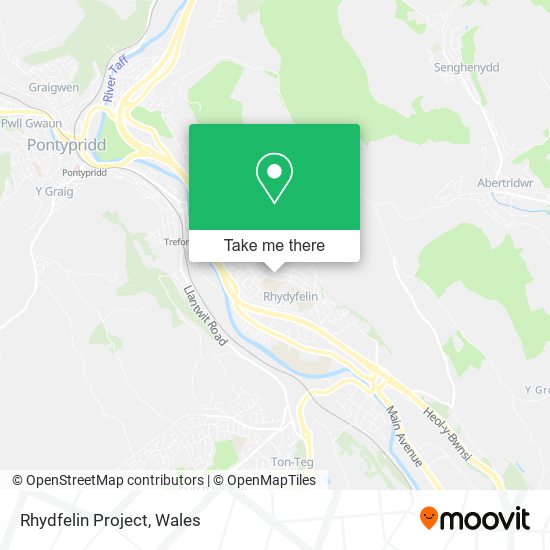 Rhydfelin Project map