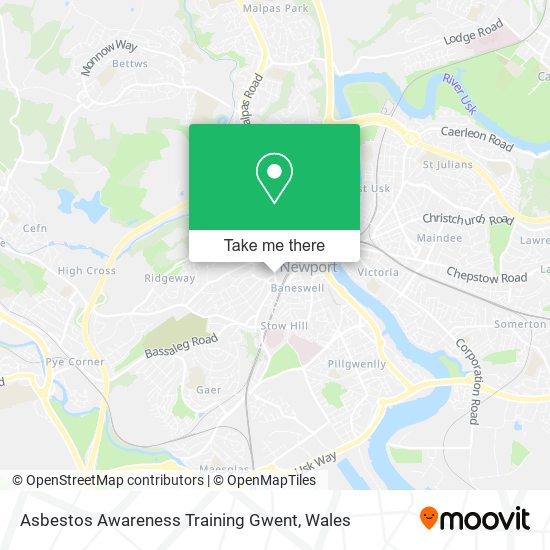 Asbestos Awareness Training Gwent map