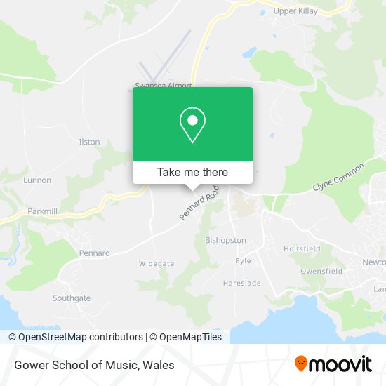 Gower School of Music map
