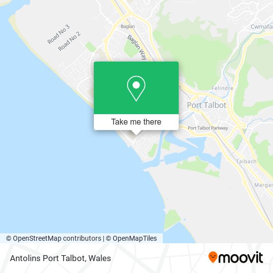 Antolins Port Talbot map