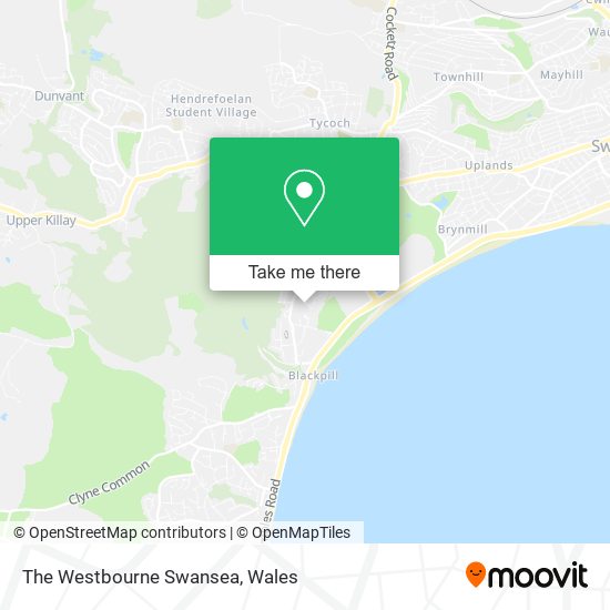 The Westbourne Swansea map