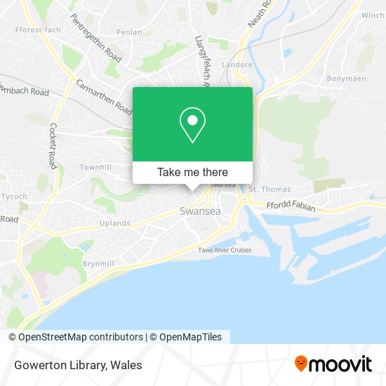 Gowerton Library map