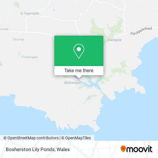 Bosherston Lily Ponds map