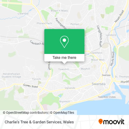 Charlie's Tree & Garden Services map