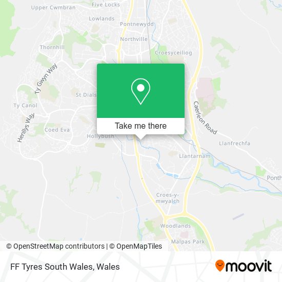 FF Tyres South Wales map