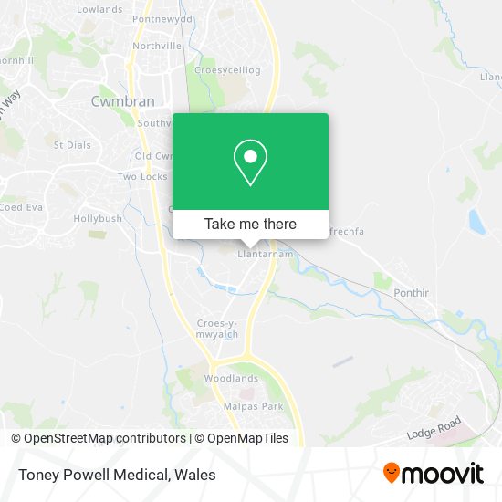 Toney Powell Medical map