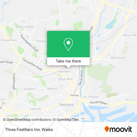 Three Feathers Inn map