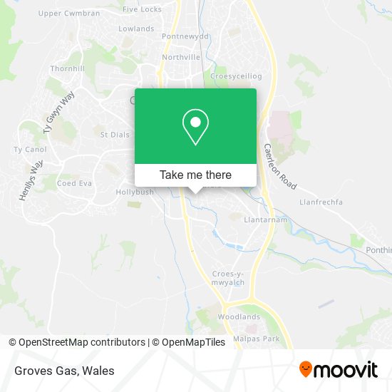 Groves Gas map