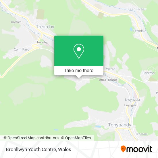 Bronllwyn Youth Centre map