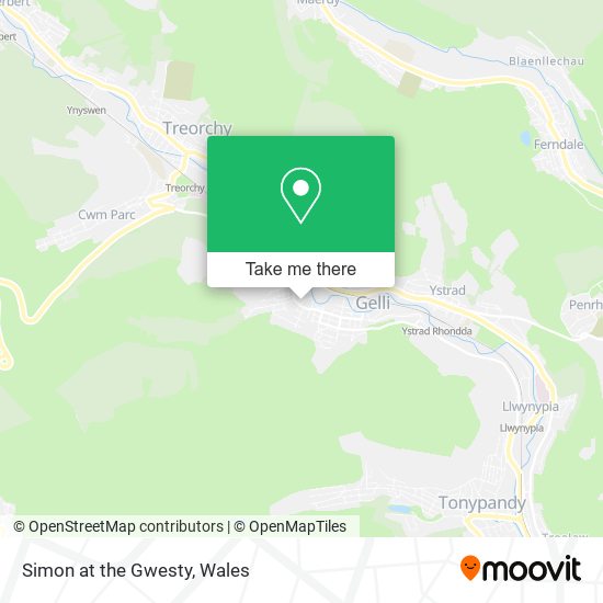 Simon at the Gwesty map