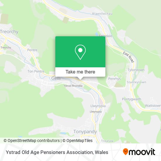 Ystrad Old Age Pensioners Association map