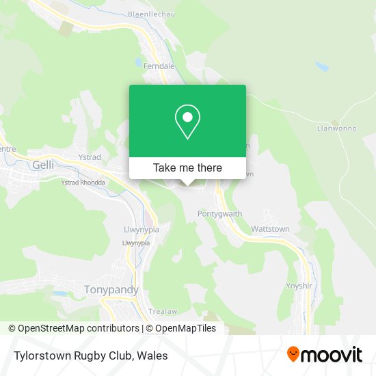 Tylorstown Rugby Club map