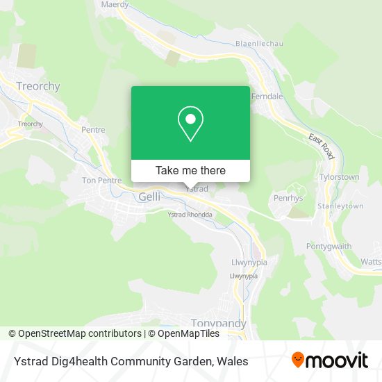 Ystrad Dig4health Community Garden map