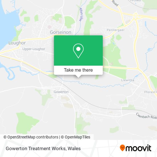 Gowerton Treatment Works map