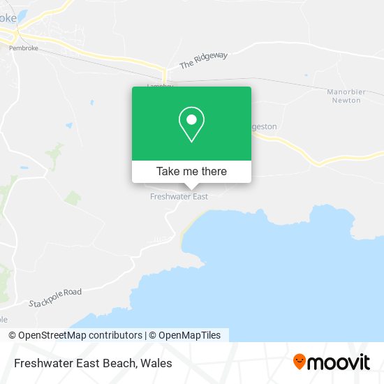 Freshwater East Beach map
